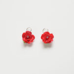 Red Rose Drop Earrings