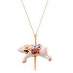 Merry Go Round Pig Necklace