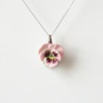 Porcelain Pink Pansy Necklace