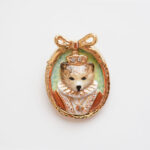 Bear Cameo Large Brooch