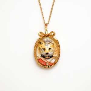 Tiger Cameo Pendant Necklace