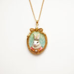 Princess Butterscotch Rabbit Cameo Necklace
