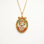 Bear Cameo Pendant Necklace