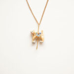 Merry Go Round Ginger Cat Pendant Necklace
