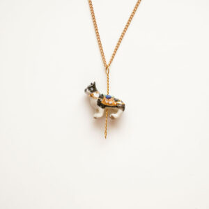 Merry Go Round Small French Bulldog Pendant Necklace