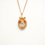 Countess Naia Cat Cameo Pendant Necklace