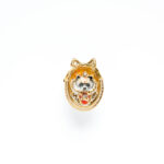 Small Red Panda Cameo Brooch