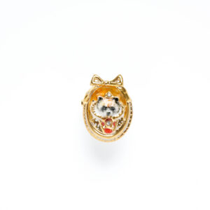 Small Red Panda Cameo Brooch