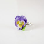 Purple Pansy Adjustable Ring