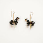 Black Horse Earring
