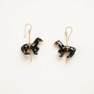 Black Horse Earring