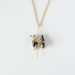 Black and White Cat Necklace
