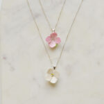 Single Hydrangea Pendant Necklace