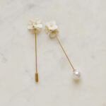 White Hydrangea Pin Brooch