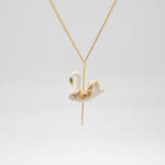 Merry Go Round Small Swan Pendant Necklace