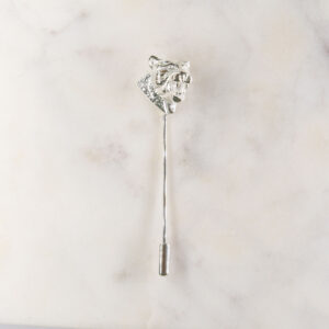 Leopard Silver Lapel Pin Brooch