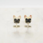 Brown French Bulldog Cufflinks