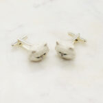 White Persian Cat Cufflinks