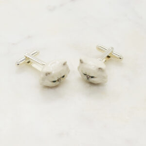 White Persian Cat Cufflinks