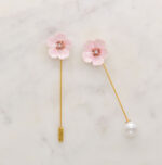 Porcelain Cherry Blossom Pin Brooch
