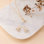 Forget Me Not Cluster Necklace And Earrings - Bridal Jewellery