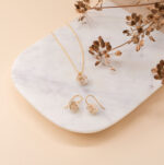 Peony Necklace And Earrings - Bridal Jewellery
