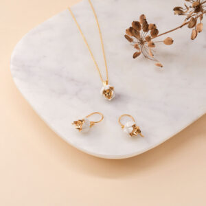 Lily Of The Valley Necklace And Earrings - Bridal Jewellery