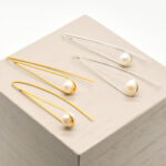 LONG DROP PEARL THREADER EARRINGS