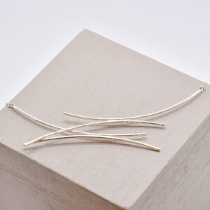 Minimal Geometric Bars Necklace - Silver