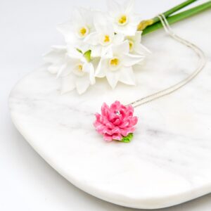 Porcelain Dahlia Necklace
