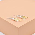 Calla Lily Two-Tone Drop Earrings