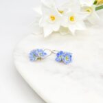 Porcelain Forget Me Not Drop Earrings