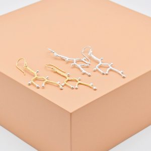 Minimalist Coral Drop Earrings