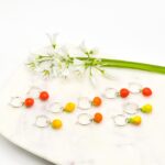 Porcelain Fruit hoop earring in Lemon, Strawberry, Orange, Apple and Pear