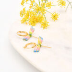 Dragonfly Hoop Earring