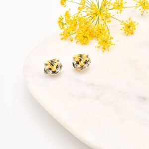 Porcelain Tiger Stud Earring