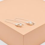 Calla Lily Pearl Threader Earrings