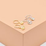 Pearl Shell Huggie Drop Earrings