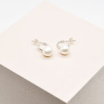 Small Pearl Hoop Earrings