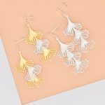 Gingko Leaves Statemen Drop Earrings