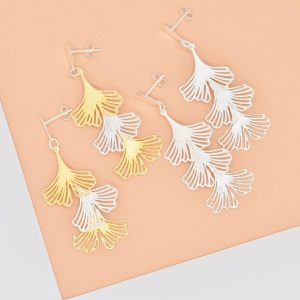 Gingko Leaves Statemen Drop Earrings