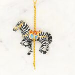 Merry Go Round Zebra Necklace
