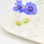 Porcelain Acorn Drop Earrings