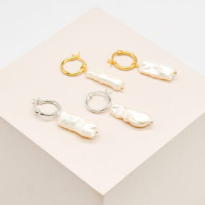 Fresh Water Pearl Long Drop Earrings