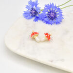 Porcelain Mushroom Drop Earrings