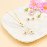Narcissus Necklace And Earrings - Bridal Jewellery