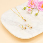 Snowdrop Necklace And Earrings - Bridal Jewellery