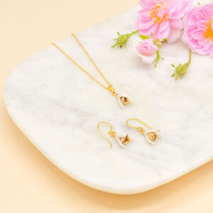 Snowdrop Necklace And Earrings - Bridal Jewellery