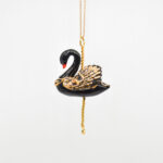 Merry Go Round Black Swan Necklace