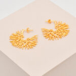 Coral Hoop Earrings